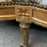 19th-century floral velvet bench