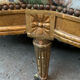 19th-century floral velvet bench