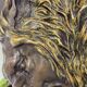 Antique Cold-Painted Bronze Lion Fighting a Snake, After Antoine-Louis Barye
