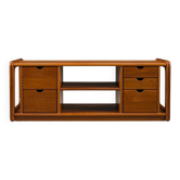 Mid-century Danish teak vinyl storage cabinet from Dyrlund, 1960s
