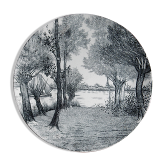 Plate of engraving collection Boch la Louvière