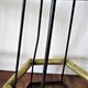 Five brass bar stools and vintage black metal 80s