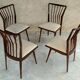 Suite de 4 chaises en bois par Maurizio Tempestini (It.) - mid.XXeme