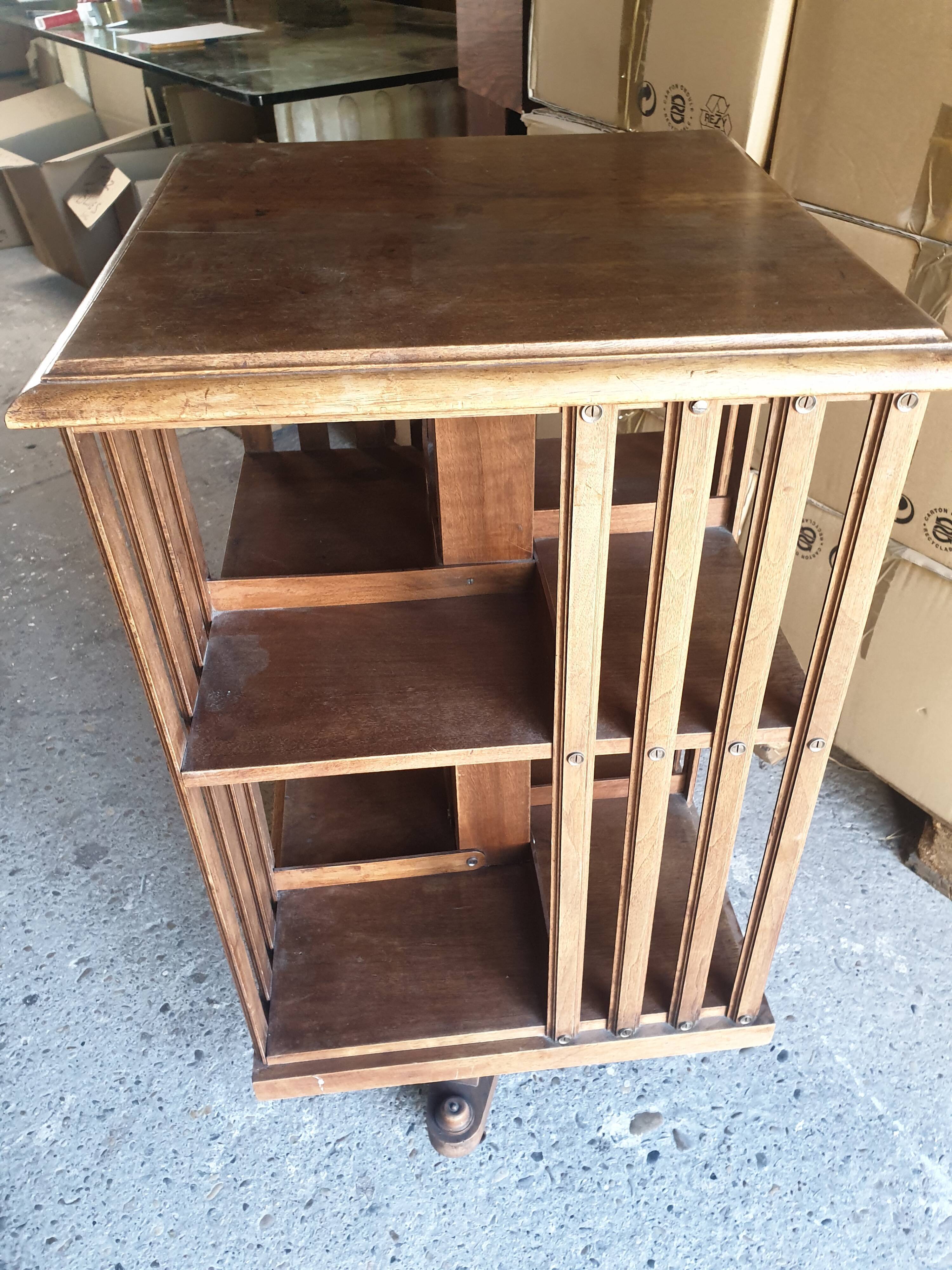 Swivel library lectern walnut b pichon in lyon XlXe