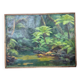 Oil painting "jungle" forest landscape