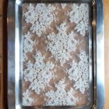 Christian Dior stainless steel/resin and lace serving tray