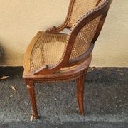 Chaise ancienne Louis XVI en bois et canage XIXe siècle