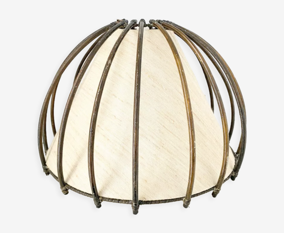 Suspension "cage" en rotin
