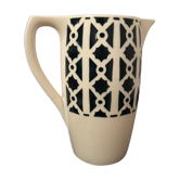 Pichet en faïence motifs rétro