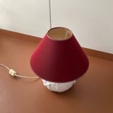 Lampe à poser pied en céramique avec motif végétal
