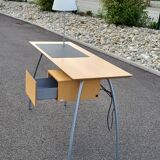 Jean Nouvel Edition Ligne Roset desk with its original lamp created for Relais Châteaux 1980