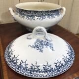 Soup pot in Sarreguemines earthenware model "Florine"