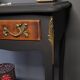 Mat black console / natural wood / gilding – Louis XV style Unique piece