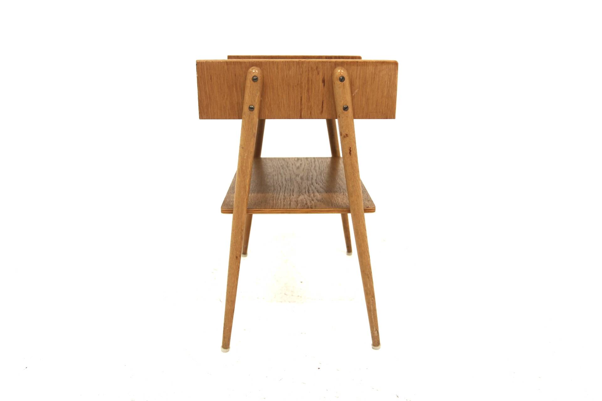 Scandinavian oak bedside table, AB Carlströms & Co Möbelfabrik, Sweden, 1960s