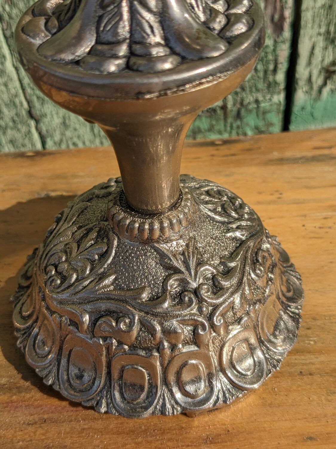 Pair of silver candle holders