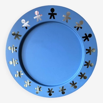 Alessi girotondo tray diameter 40cm blue epoxy