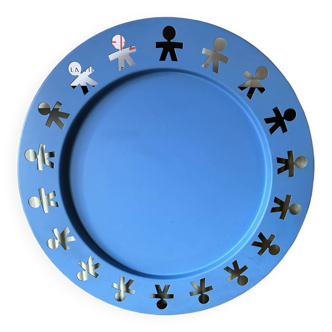 Alessi girotondo tray diameter 40cm blue epoxy