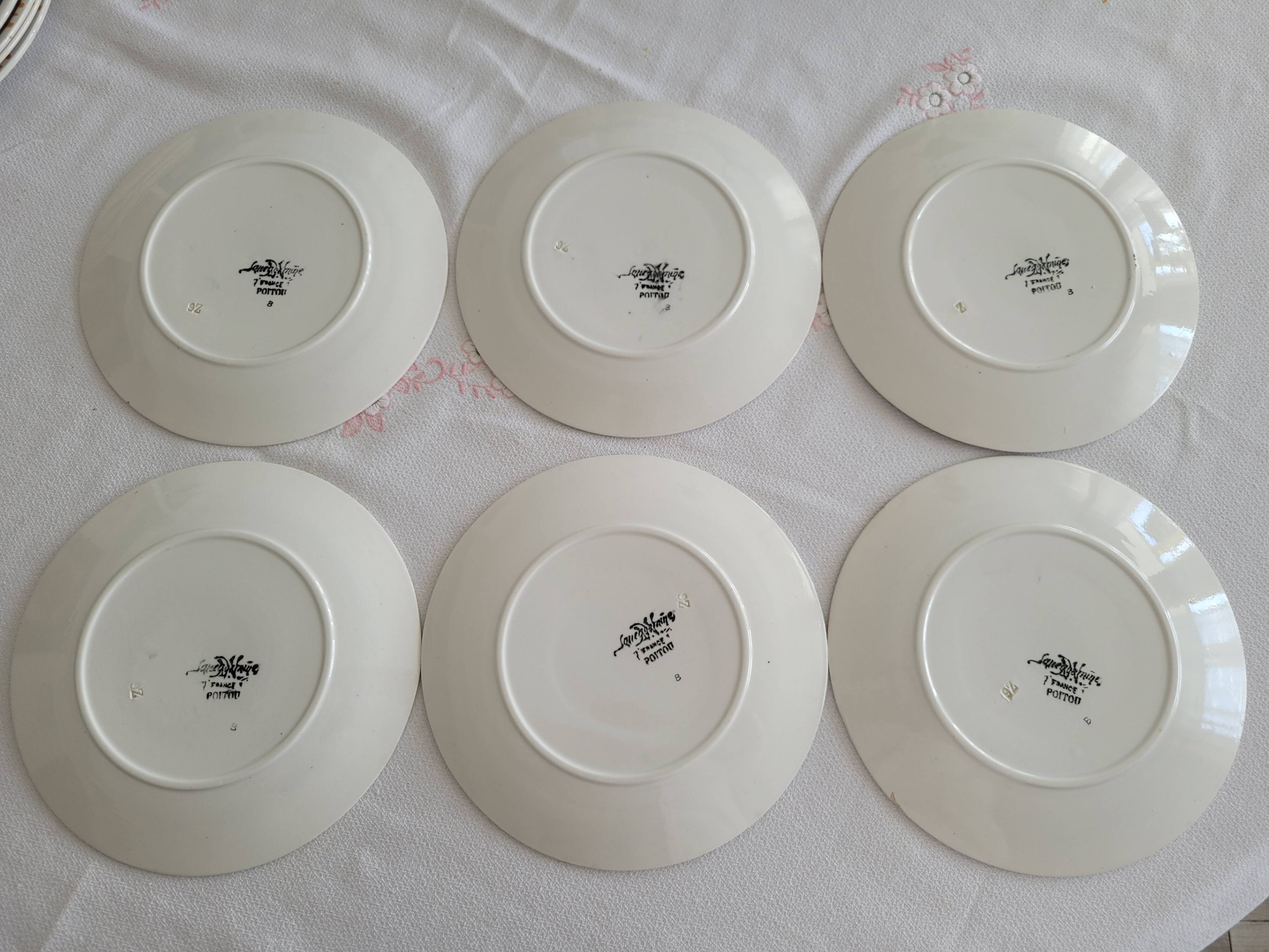 6 dessert plates Model Poitou from Sarreguemines