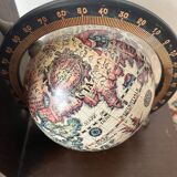World map bookends terrestrial globes