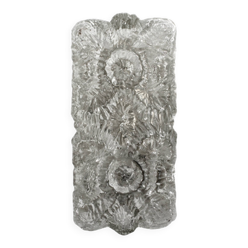 Textured Glass Sconce From Glashütte Limburg, 1970s, Germany
