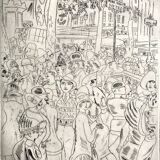 Chas-laborde boulevard des capucines (paris), 1927. original engraving