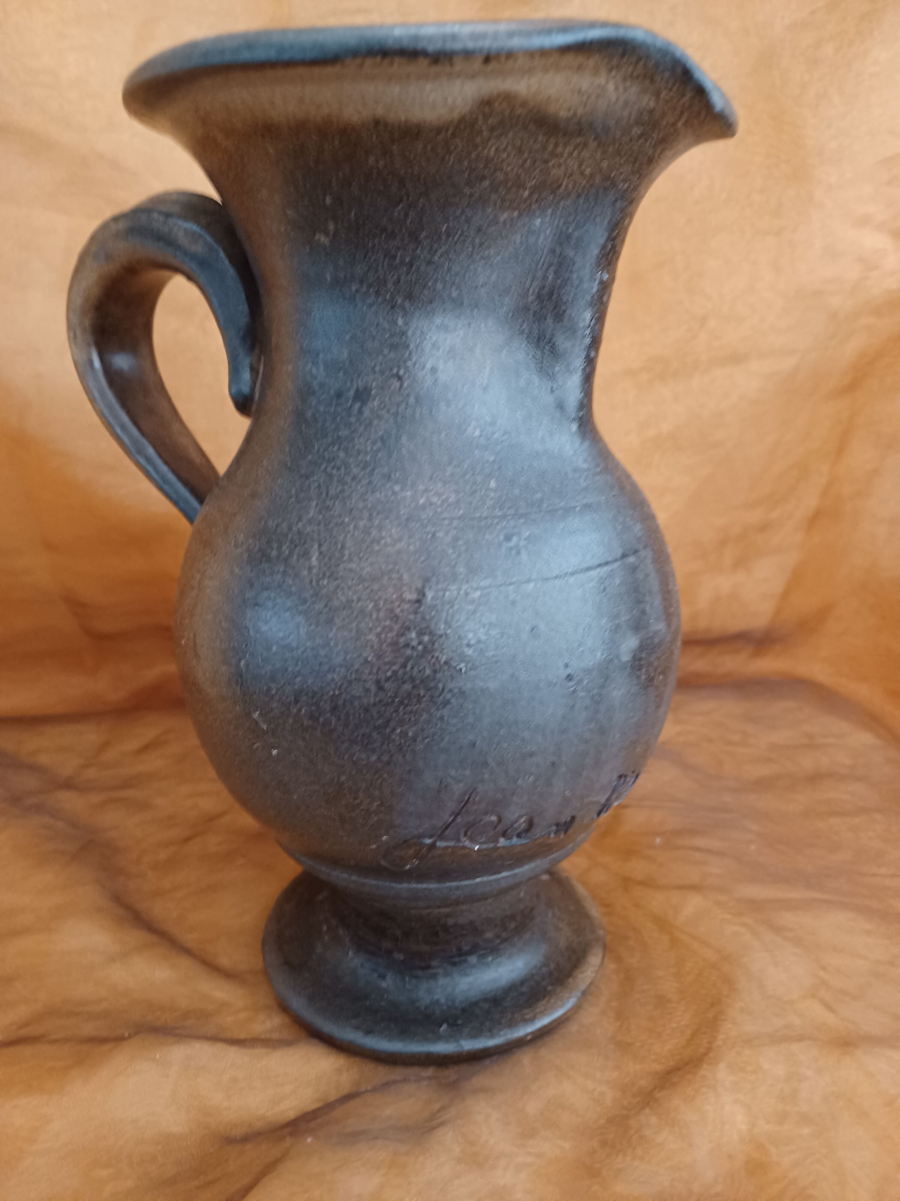 Ceramic jug signed Jean Marais Vallauris