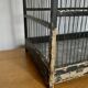 Wooden bird cage, original black patina, early 20th century