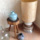 Fat lava ceramic floor lamp and herbarium day/vintage 60-70s