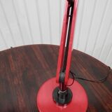 Red desk Guzzini lamp of the 1970s Italy