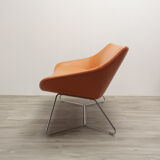 Allermuir open sofa in orange leather