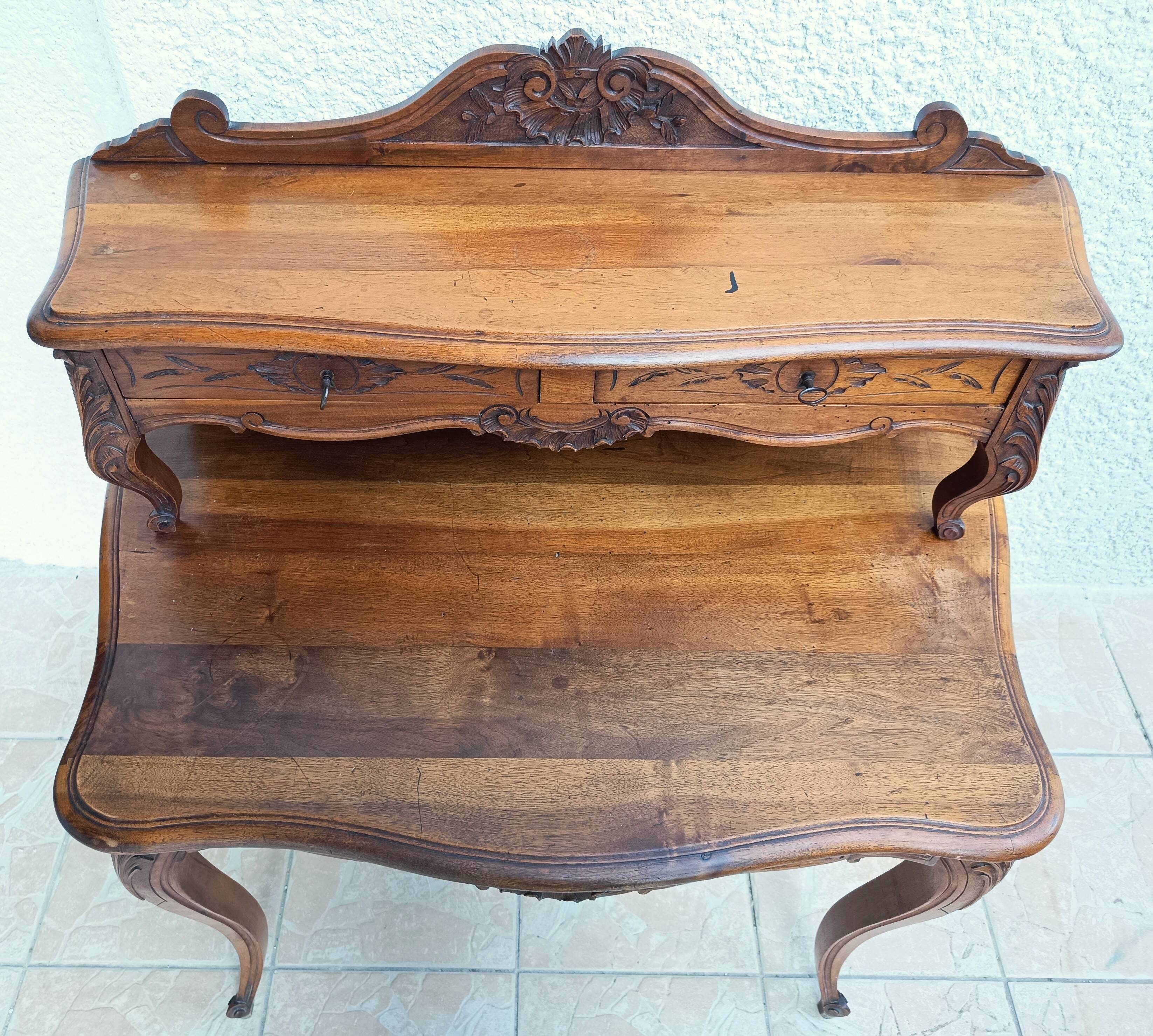 Louis XV walnut desk