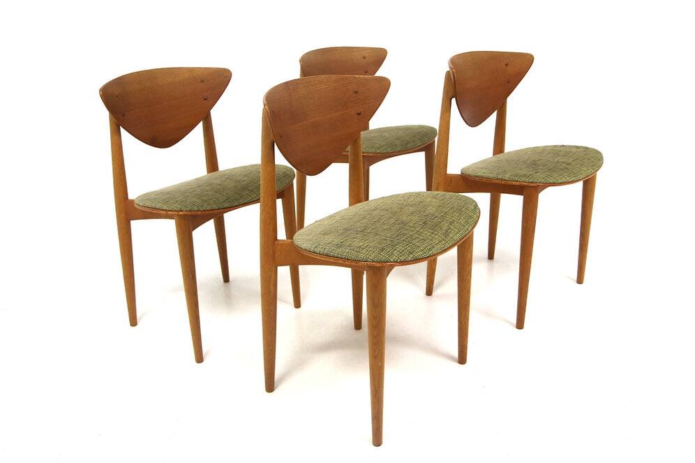 4 chaises, Peter Hvidt & Orla Mölgaard, Suède, 1960
