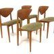 4 chaises, Peter Hvidt & Orla Mölgaard, Suède, 1960