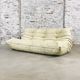 Togo sofa in beige leather by Michel Ducaroy for Ligne Roset, 1986
