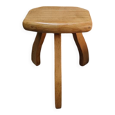 Tabouret tripode porte plante vintage décoration scandinave artisanal slow