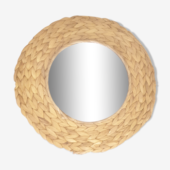 Mirror in raffia 36 cm