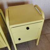 Pair of boarding school bedside tables