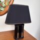 Vintage black & gold ceramic table lamp