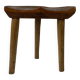 Tabouret vintage en bois tripode, France, 1960