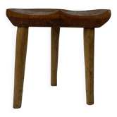 Vintage wooden tripod stool, France, 1960.