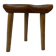 Tabouret vintage en bois tripode, France, 1960