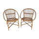 Paire de fauteuils rotin vintage