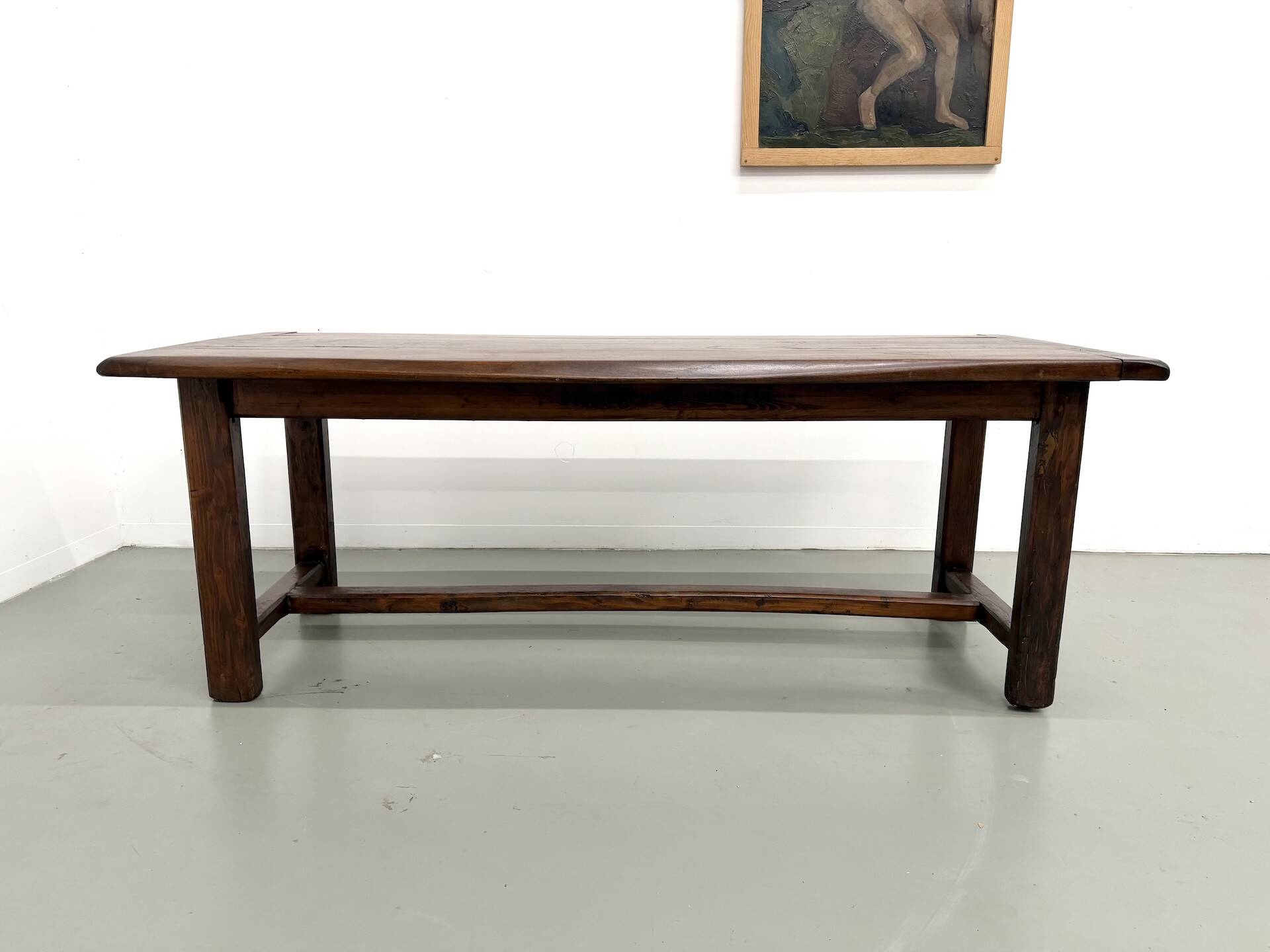Farm table circa 1900 in solid oak and pine.
