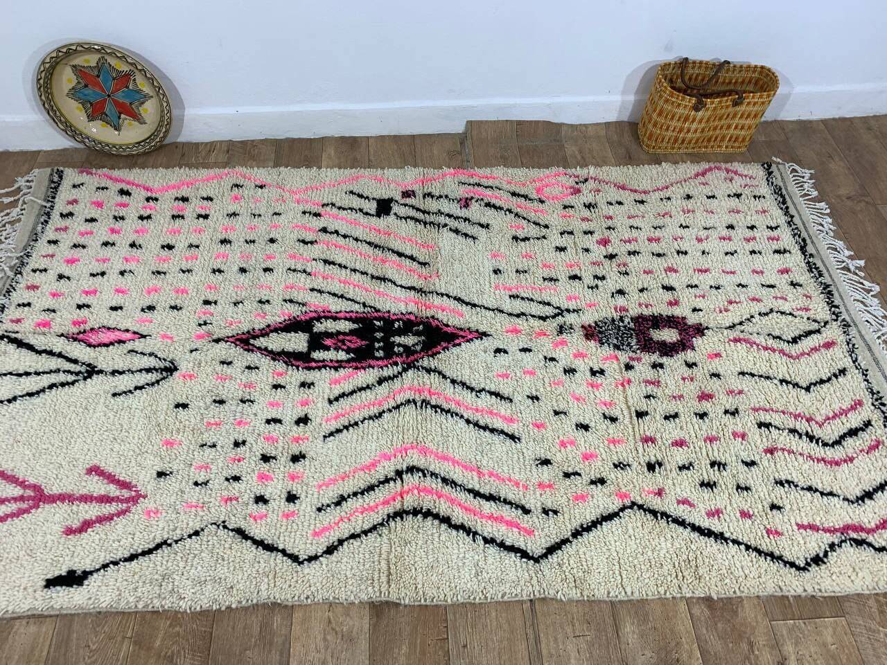 Handmade Moroccan Berber rug 255 X 146 CM