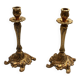 Pairs of Louis XV style gilded bronze candlesticks