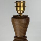 French modernist wood turned table lamp in the style of Charles Dudouyt, 1940s