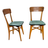 Paire de chaises vintages 50’s Linoléum