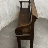 Banc en chêne du 19 e siècle