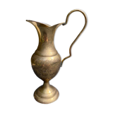 Small engraved brass jug