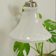 Vintage glass pendant lamp with chrome details